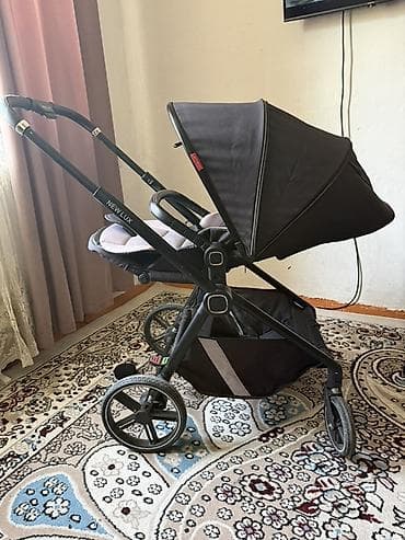 коляски new lux: Коляска, Другой бренд, цвет - Черный, Б/у, Самовывоз, Платная доставка — 4