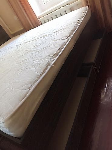 bunk bed: Двуспальная кровать, Б/у, С матрасом, длина - 200 см — 2