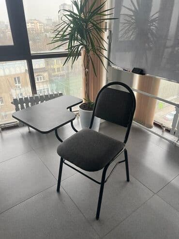 школьная офисная мебель: Парта, Новый, Одноместная, Для девочки, Для мальчика, Детская, Металл, Самовывоз, цвет - Черный — 1