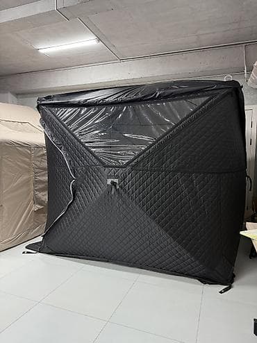 походная лампа: Зимняя палатка-баня (теплая кубическая палатка) с панорамными окнами — 6