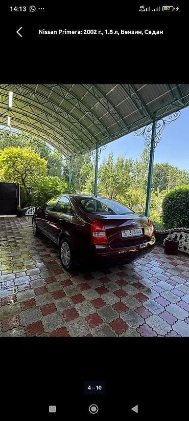 Nissan Primera: 2002 г., 1.8 л, Механика, Бензин, Седан — 7