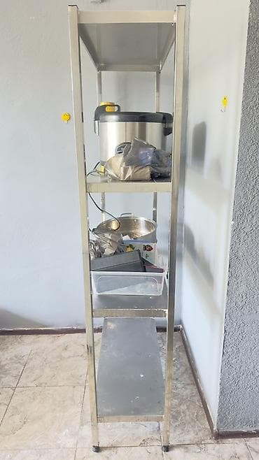 Металлический стеллаж из нержавеющей стали для кухни/производства. - — 2