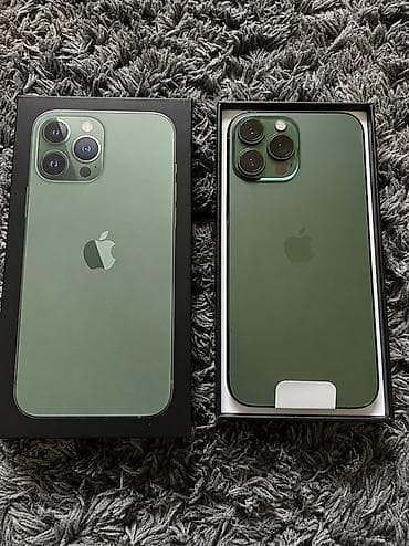 true: IPhone 13 Pro, Б/у, 256 ГБ, Alpine Green, Коробка, 81 % — 1