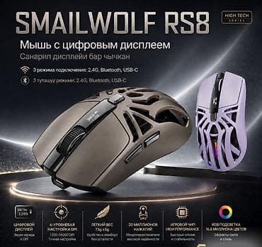e96a hoco: 🖱️ Игровая Беспроводная Мышь Smailwolf RS8 — 10000 DPI, Bluetooth 5.1 — 1