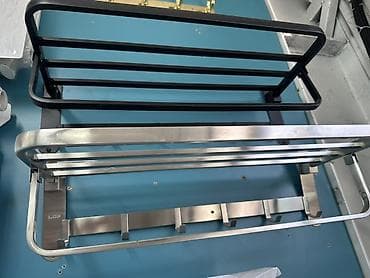 Үй жана бакча: Настенные полки-держатели для ванной/прихожей с рейлингом и крючками — 1