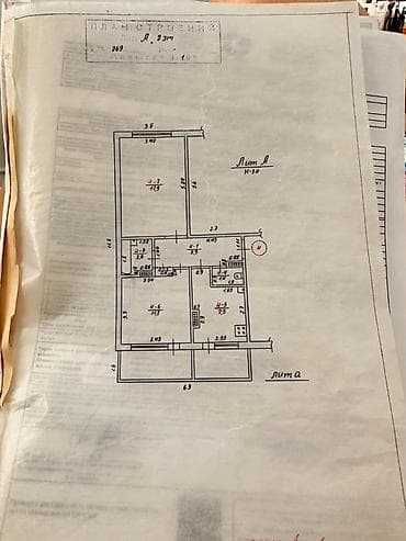 Квартиры: 2 комнаты, 67 м², Дордой Плаза ТРЦ 105 серия, 2 этаж, Косметический ремонт — 7