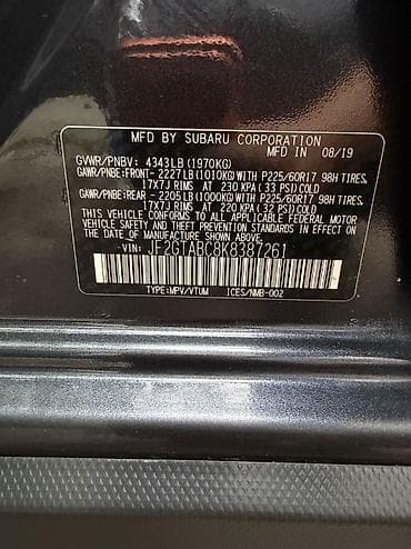 субаро 2018: Subaru Crosstrek: 2019 г., 2 л, Автомат, Бензин — 6