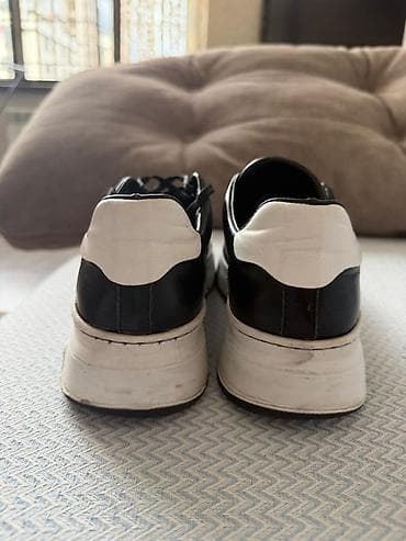 nike react: Мужские кеды Rizzano - Цвет: черный верх с белыми акцентами и белой — 4