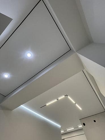 натяжные потолки матовый: Натяжные потолки с теневым профилем и интегрированным освещением - — 4