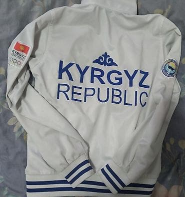 резинка: Спортивная олимпийка Kyrgyz Republic - Цвет: белый с синими — 1