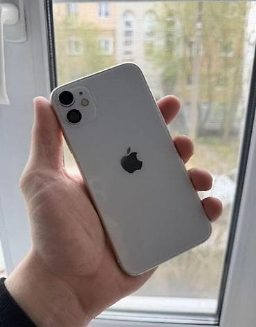 IPhone 11, Б/у, 128 ГБ, Белый, Зарядное устройство, Защитное стекло, Чехол, 78 %