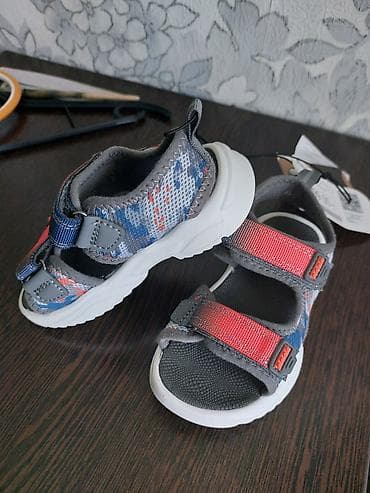 Детская обувь: Детские сандалии (открытая спортивная обувь) - Цвет: серо-синий с — 2