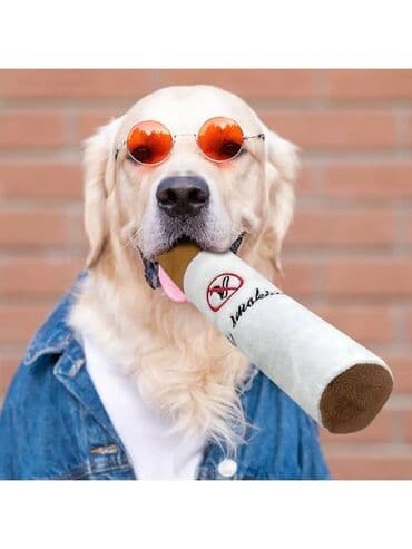 светится и играет музыка: Мягкая игрушка в форме сигареты с вышитым знаком, запрещающим курение — 2