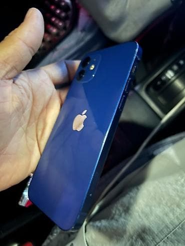 infinity g: IPhone 12, Б/у, 256 ГБ, Синий, Зарядное устройство, Защитное стекло, Чехол, 10 % — 3