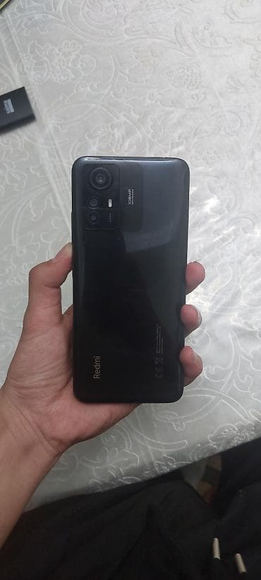sd disk: Redmi, Redmi Note 12S, Б/у, 128 ГБ, цвет - Черный, 1 SIM, 2 SIM, eSIM — 1