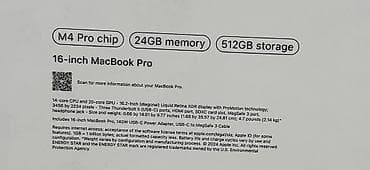 macbook 2019 цена: Б/у, Apple M4 Pro, ОЗУ, RAM: 24 ГБ — 5