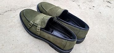 Мокасины и лоферы: Лоферы, 43, AURA SHOES, Новый, цвет - Зеленый, Самовывоз — 4