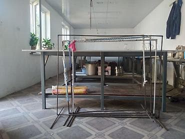 раскройный стол с полкой: Закройный стол, цвет - Белый — 3