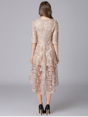 зимний платья: Кече көйнөгү, Коктейл, Пахта, Жеңдери менен, Шлейф, 4XL — 3