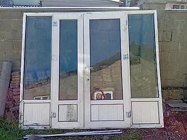 дверной добор: Пластиковая входная группа с остеклением Высота 201 Ширина 204 Двух — 1