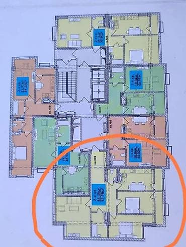 горы: 3 комнаты, 95 м², Индивидуалка, 11 этаж, Готовая ПСО (под самоотделку) — 8
