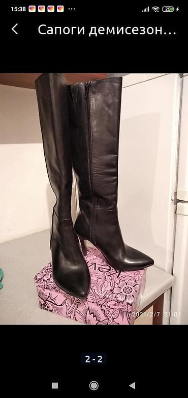 Мужская обувь: Сапоги деми, 35 размер, Итальянские 100% кожа — 1