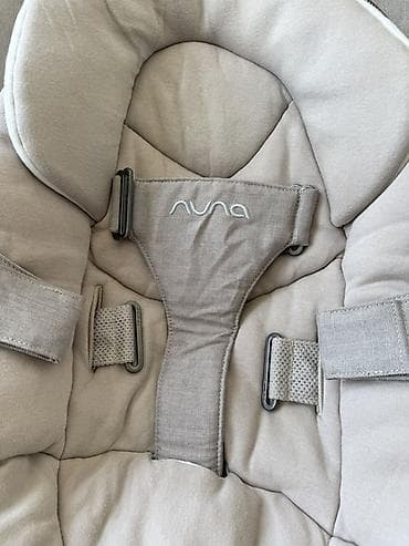 сандык жаван: Кресло-качалка для малышей Nuna Leaf (серый/бежевый) - Комфортная — 2