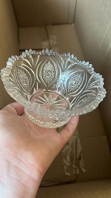 хрустальный графин: Набор из граненого стекла/хрусталя в классическом стиле: - Овальная — 7