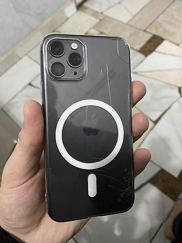 IPhone 11 Pro, Б/у, 64 ГБ, Черный, Наушники, Зарядное устройство, Защитное стекло, 73 %