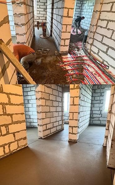 Мраморные и гранитные работы: Полусухая стяжка пола под ключ - Устройство стяжки пола для квартир — 3