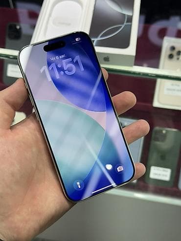айфон америка: IPhone 16 Pro, Б/у, 256 ГБ, White Titanium, Защитное стекло, Чехол, Кабель, В рассрочку, 92 % — 2
