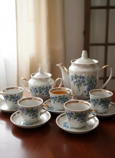 коллекционные монеты нбкр: Винтажный кофейный новый сервиз на 6 персон.Цена 1200 сом — 1