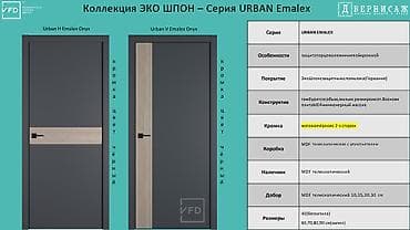 third edition solutions: Межкомнатные двери коллекции ЭКО ШПОН — серия URBAN Emalex (модель — 1
