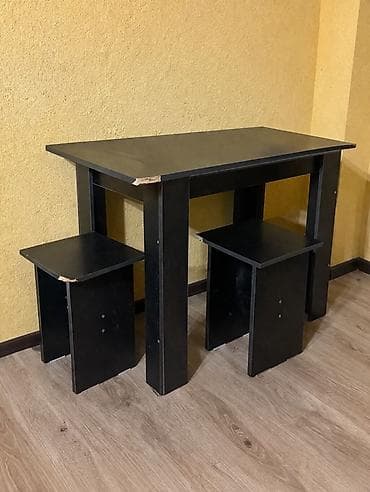 stol: Кухонный стол и стул, цвет - Черный — 1