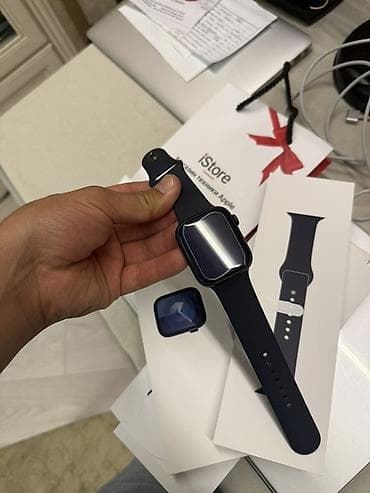 iphone sr: Apple Watch Series 9, 45 мм, модель A2980 (MR9A3CH/A). Цвет Midnight — 2