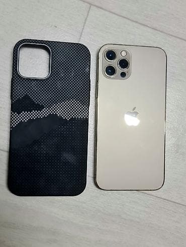 обмен н: IPhone 12 Pro, Б/у, 128 ГБ, Золотой, Чехол, 100 % — 1