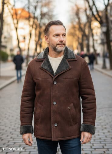 Мужская дубленка в отличном состоянии размер 52 3500