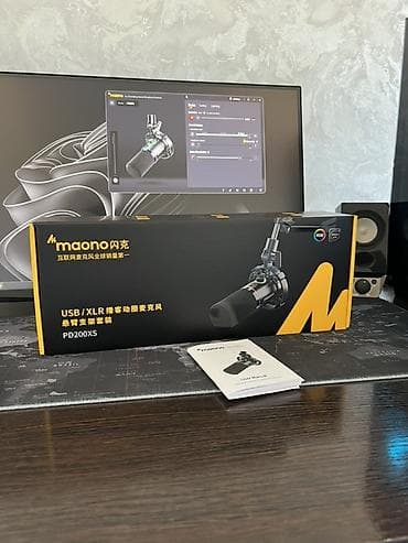 Стол компьютерлери жана комлектөөчүлөр: Микрофон Maono PD200X в идеальном состоянии! Полный комплект, с — 2
