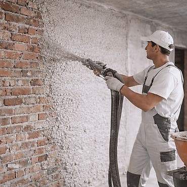 Механизированная гипсовой штукатурка стен и потолков - Үйүңүздүн