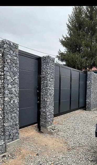 gp pointer: Современные уличные ворота и калитка из металла - Тип: распашные — 9