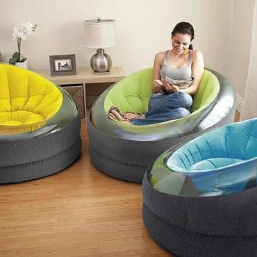 надувные кресла кровати: Жел толтурма кресло, Жаңы, Акысыз жеткирүү, Өзү алып кетүү, Акылуу жеткирүү, түсү - Сары — 1