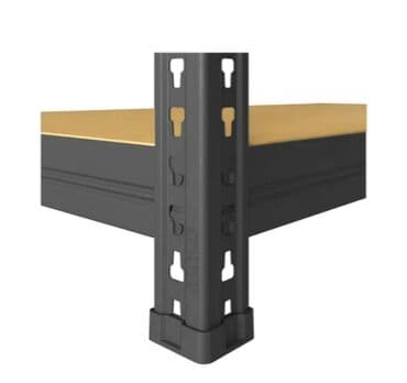 аксессуары для серверных шкафов полки стационарные: Чёрный металлический стеллаж с настилом из двп Новый стеллаж в — 6