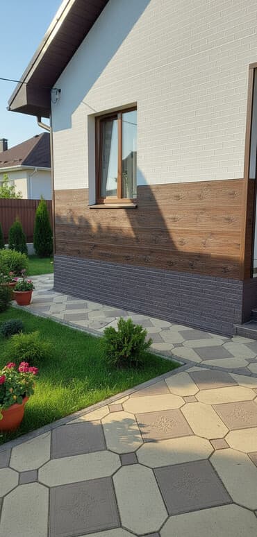 Фасадные/облицовочные панели «под кирпич» и «под дерево» Описание: - at lalafo.kg Фасадные/облицовочные панели «под кирпич» и «под дерево» Описание: -