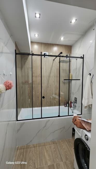 банные веники купить: Раздвижная стеклянная перегородка для ванны - Конструкция — 1