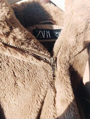 nike tech: Женская шубка‑куртка ZARA с капюшоном - Тип: укороченная куртка из — 8