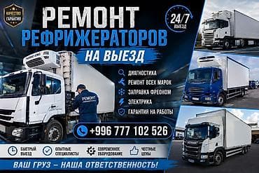 Выездной ремонт рефрижераторов 24/7. Услуги: - Комплексная