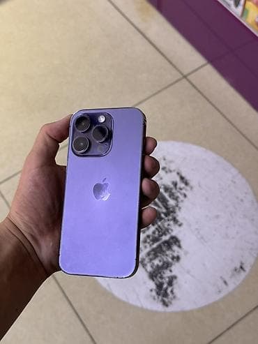 dark project: IPhone 14 Pro, Б/у, 512 ГБ, Deep Purple, Защитное стекло, Чехол, 79 % — 1