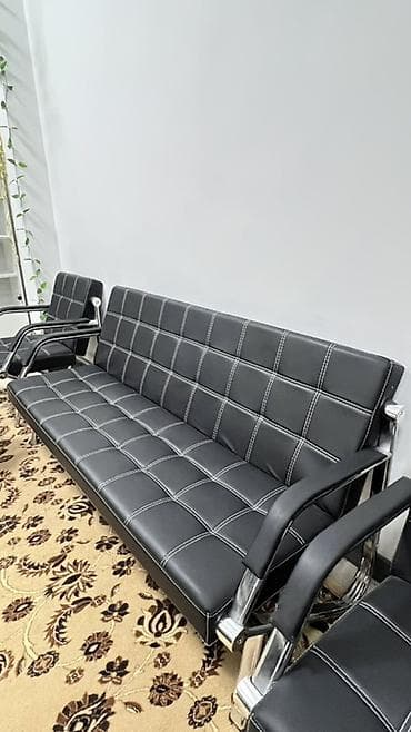 прихожка новый: Комплект мягкой мебели, цвет - Черный — 5