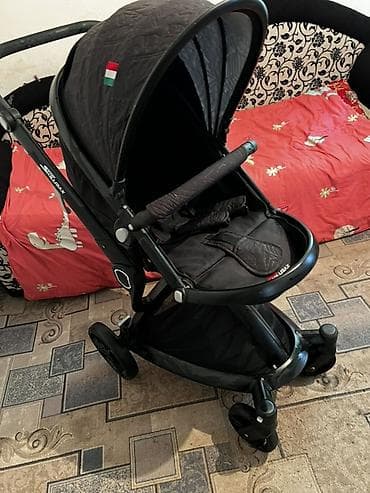 трехколесная коляска viki: Коляска, Другой бренд, цвет - Черный, Б/у, Самовывоз — 8