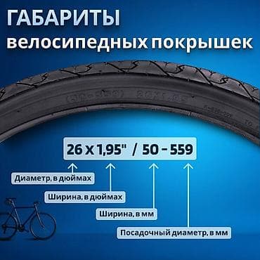 Велозапчасти: 2 вида покрышек для горного/кросс-кантри велосипеда - Диаметр — 8